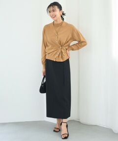 UNFILO / アンフィーロ ミニ・ひざ丈スカート | ウールライク Iラインスカート