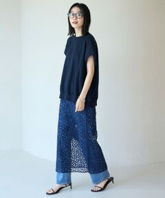 UNFILO / アンフィーロ ミニ・ひざ丈スカート | エンブロイダリー レーススカート