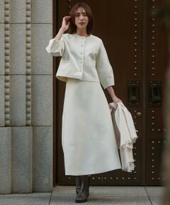 UNFILO / アンフィーロ ミニ・ひざ丈スカート | BEAUTY FORM KNIT フレアスカート