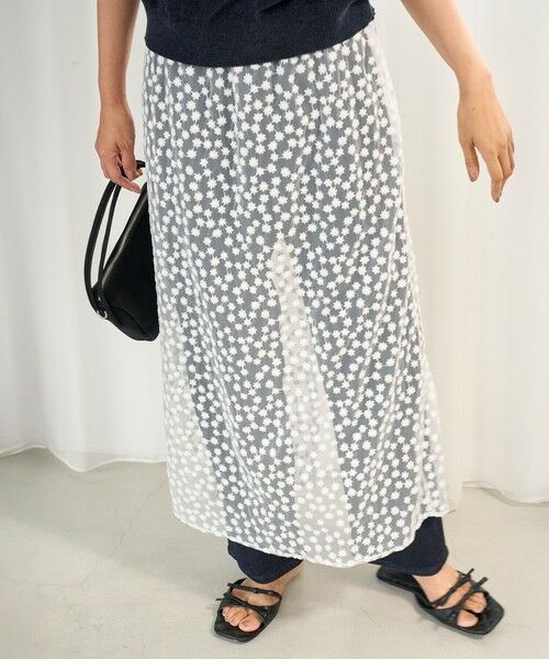 UNFILO / アンフィーロ ミニ・ひざ丈スカート | エンブロイダリー レーススカート | 詳細7