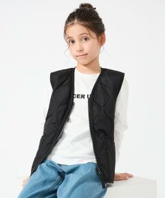 UNFILO / アンフィーロ ダウンジャケット・ベスト | 【120-150cm】TAION ミリタリーZIP Vネックダウンベスト(UNISEX)