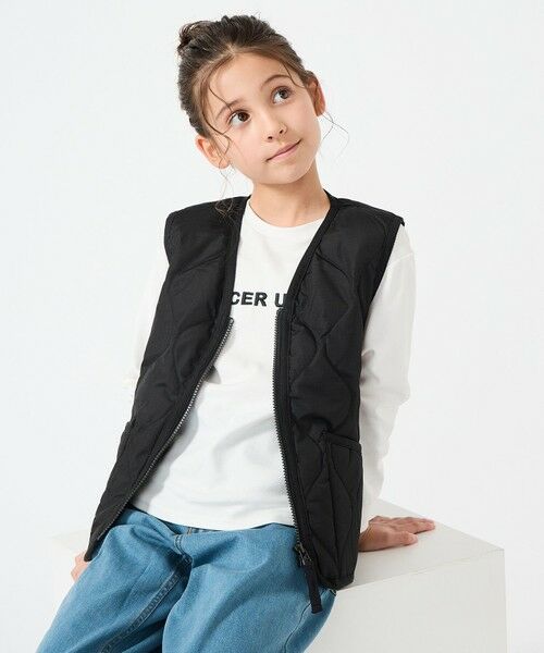 UNFILO / アンフィーロ ダウンジャケット・ベスト | 【120-150cm】TAION ミリタリーZIP Vネックダウンベスト(UNISEX) | 詳細10