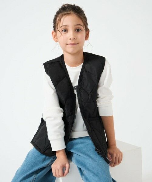 UNFILO / アンフィーロ ダウンジャケット・ベスト | 【120-150cm】TAION ミリタリーZIP Vネックダウンベスト(UNISEX) | 詳細11