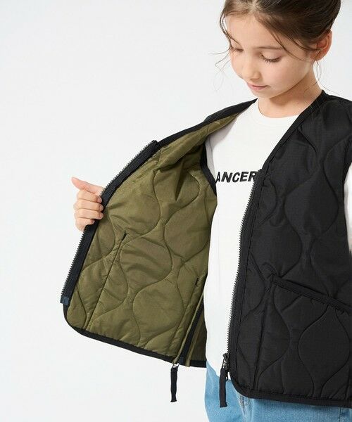 UNFILO / アンフィーロ ダウンジャケット・ベスト | 【120-150cm】TAION ミリタリーZIP Vネックダウンベスト(UNISEX) | 詳細13