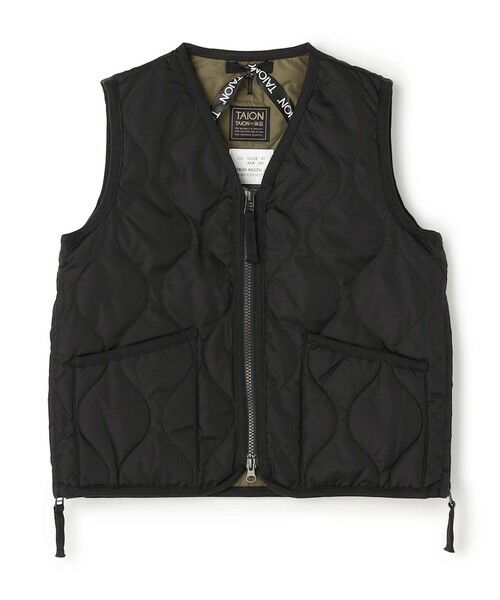UNFILO / アンフィーロ ダウンジャケット・ベスト | 【120-150cm】TAION ミリタリーZIP Vネックダウンベスト(UNISEX) | 詳細16