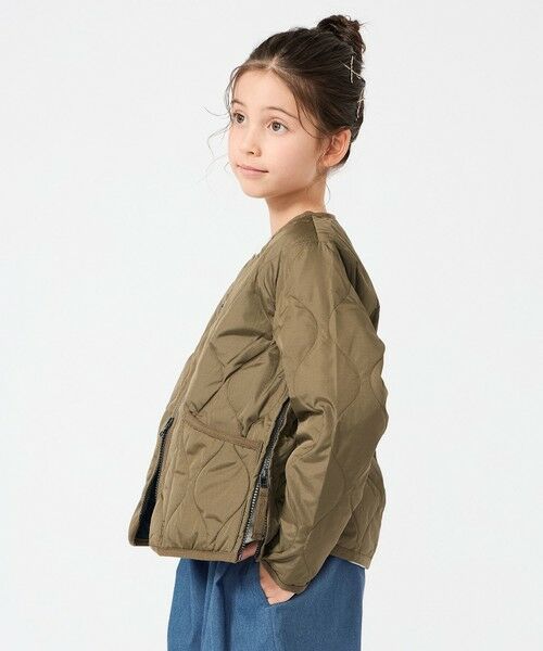 UNFILO / アンフィーロ ダウンジャケット・ベスト | 【120-150cm】TAION ミリタリーZIP Vネック ダウンジャケット(UNISEX) | 詳細1