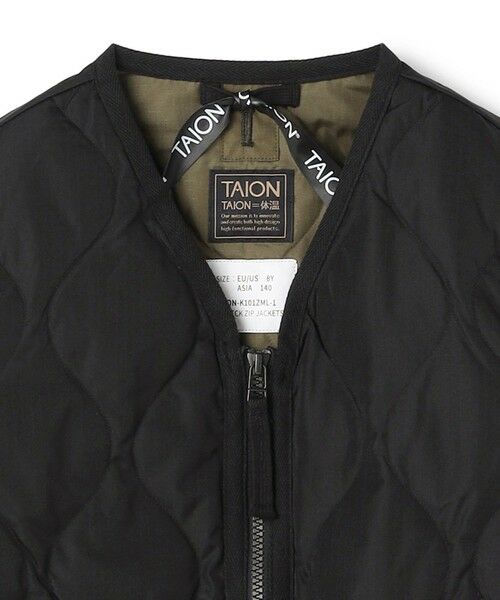 UNFILO / アンフィーロ ダウンジャケット・ベスト | 【120-150cm】TAION ミリタリーZIP Vネック ダウンジャケット(UNISEX) | 詳細10