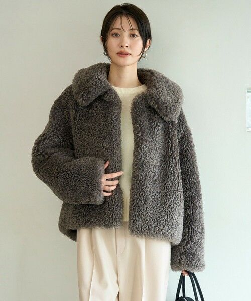 UNFILO / アンフィーロ ステンカラーコート | エコファー ステンカラーコート | 詳細9