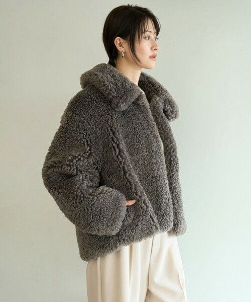 UNFILO / アンフィーロ ステンカラーコート | エコファー ステンカラーコート | 詳細10