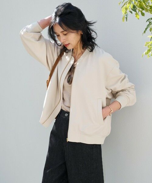UNFILO/アンフィーロ BEAUTY MOVE ヘビロテ ブルゾン アイボリー XL