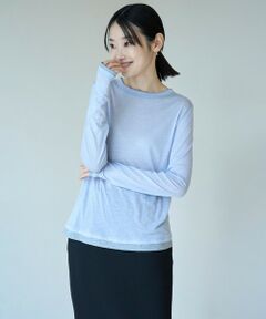 UNFILO / アンフィーロ カットソー | ソフトウール フェイクレイヤード ロンT