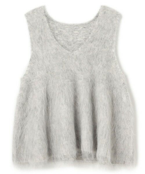 UNFILO / アンフィーロ ベスト | 【野呂佳代さん着用】アルパカシャギー ペプラムジレ | 詳細5