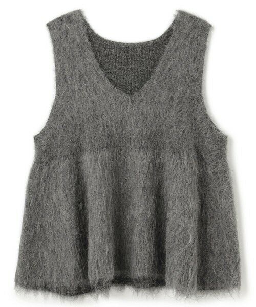 UNFILO / アンフィーロ ベスト | 【野呂佳代さん着用】アルパカシャギー ペプラムジレ | 詳細15