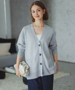 UNFILO / アンフィーロ カーディガン・ボレロ | 【野呂佳代さん着用】コットンカシミヤニット Vネックカーディガン