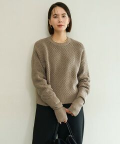 UNFILO / アンフィーロ ニット・セーター | 【野呂佳代さん着用】ふわふわニット メッシュプルオーバー