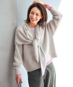 UNFILO / アンフィーロ ニット・セーター | 【野呂佳代さん着用】ふわふわニット メッシュプルオーバー