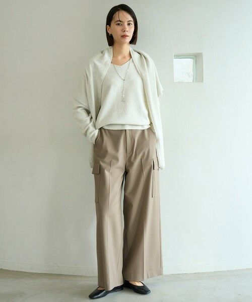 UNFILO / アンフィーロ ニット・セーター | ふわふわニット Vネック | 詳細13