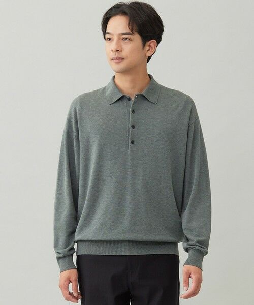 UNFILO / アンフィーロ ニット・セーター | 【男女兼用】ソフトサーモ アンチピリングニット ポロ | 詳細1