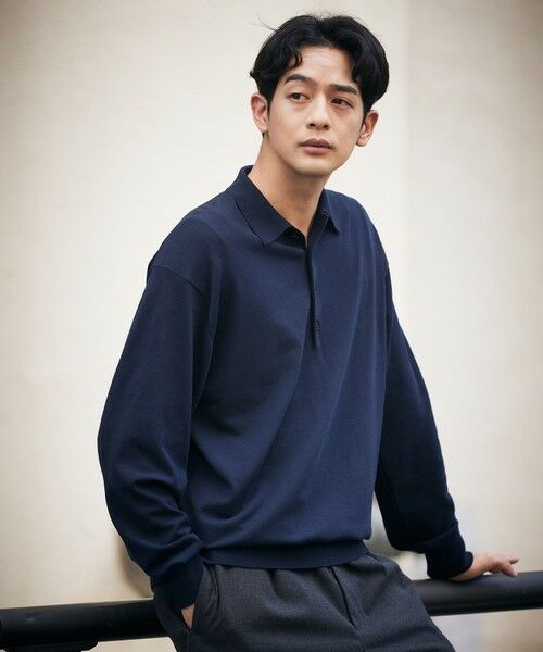 UNFILO / アンフィーロ ニット・セーター | 【男女兼用】ソフトサーモ アンチピリングニット ポロ | 詳細17