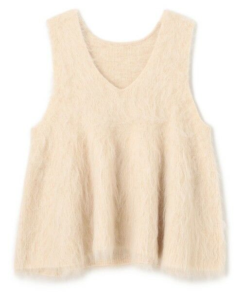 UNFILO / アンフィーロ ベスト | 【野呂佳代さん着用】アルパカシャギー ペプラムジレ | 詳細4