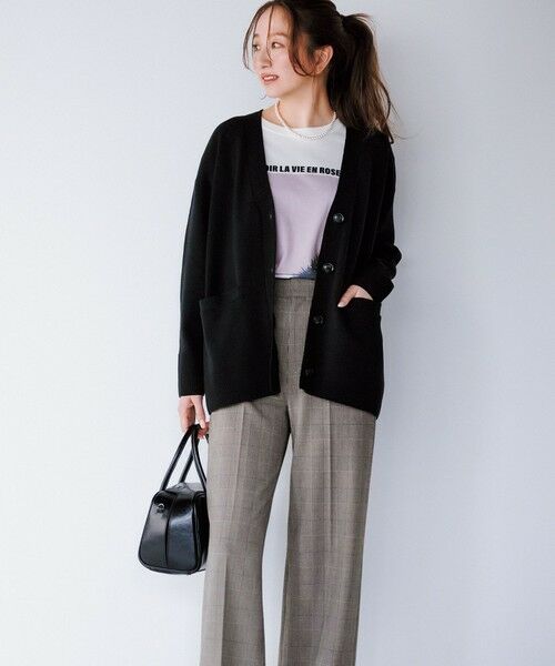 UNFILO / アンフィーロ カーディガン・ボレロ | 【野呂佳代さん着用】コットンカシミヤニット Vネックカーディガン | 詳細17