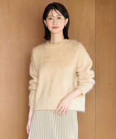 UNFILO / アンフィーロ ニット・セーター | アルパカシャギー クルーネック プルオーバー