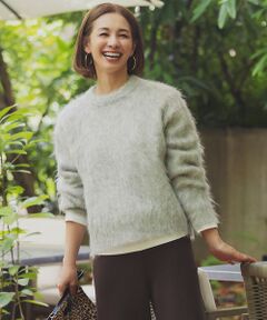 UNFILO / アンフィーロ ニット・セーター | アルパカシャギー クルーネック プルオーバー