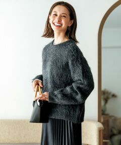 UNFILO / アンフィーロ ニット・セーター | アルパカシャギー クルーネック プルオーバー