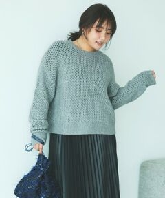 UNFILO / アンフィーロ ニット・セーター | 【野呂佳代さん着用】ふわふわニット メッシュプルオーバー