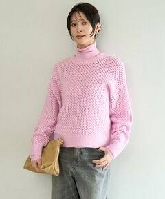 UNFILO / アンフィーロ ニット・セーター | 【野呂佳代さん着用】ふわふわニット メッシュプルオーバー