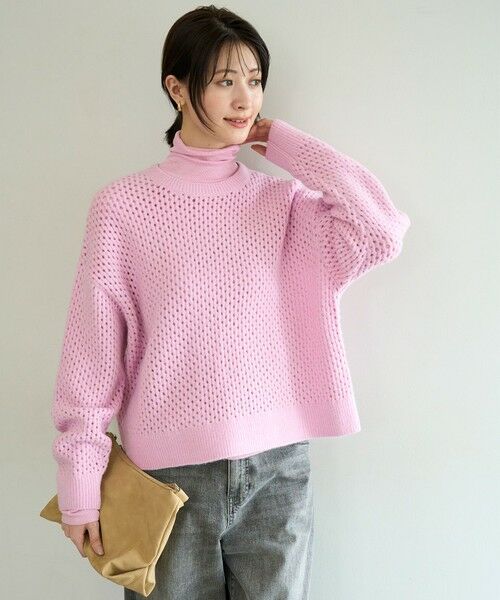 UNFILO / アンフィーロ ニット・セーター | 【野呂佳代さん着用】ふわふわニット メッシュプルオーバー | 詳細5