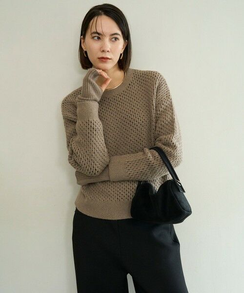 UNFILO / アンフィーロ ニット・セーター | 【野呂佳代さん着用】ふわふわニット メッシュプルオーバー | 詳細9