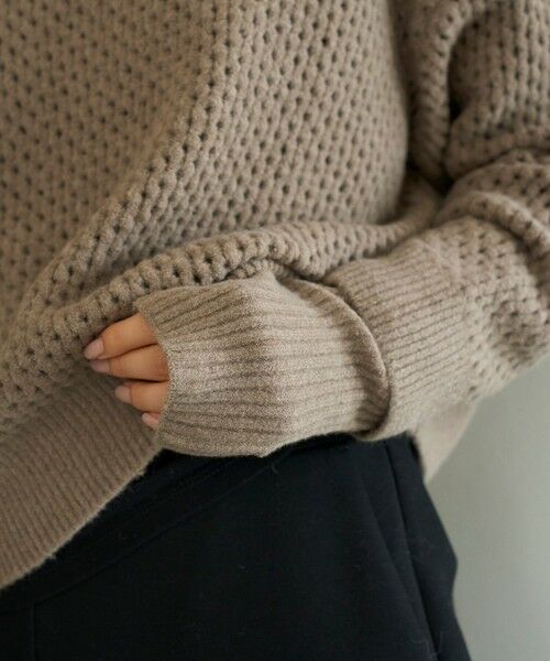 UNFILO / アンフィーロ ニット・セーター | 【野呂佳代さん着用】ふわふわニット メッシュプルオーバー | 詳細10