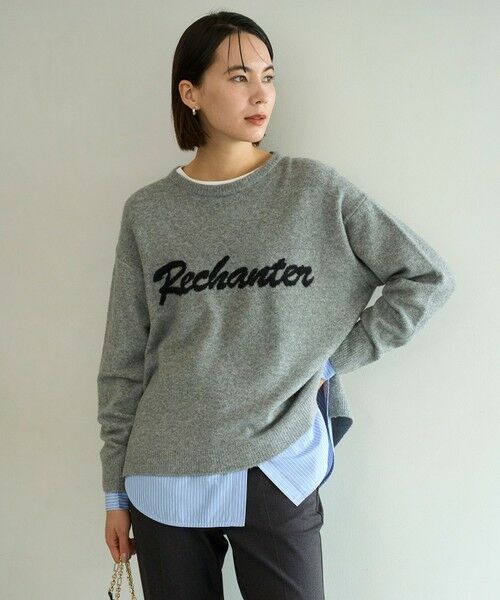 UNFILO / アンフィーロ ニット・セーター | ふわふわニット ロゴジャガード | 詳細1