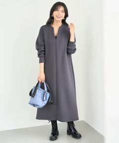 UNFILO / アンフィーロ ロング・マキシ丈ワンピース | BEAUTY FORM JERSEY キーネックワンピース