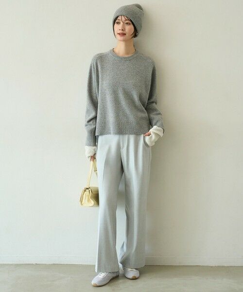 UNFILO / アンフィーロ その他パンツ | 【ウエストゴム/14サイズ展開】beauty warm pants ワイド(ライトグレー)