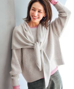 UNFILO / アンフィーロ マフラー・ショール・スヌード・ストール | 【WEB/一部店舗限定】ふわふわニット 三角ストール