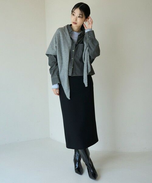 UNFILO / アンフィーロ マフラー・ショール・スヌード・ストール | 【WEB/一部店舗限定】ふわふわニット 三角ストール | 詳細1