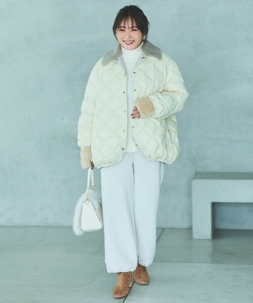 UNFILO / アンフィーロ ダウンジャケット・ベスト | 【自宅で洗濯OK / ファー襟取り外し可能】TAIONコラボ ボア襟 リバーシブルダウン | 詳細4