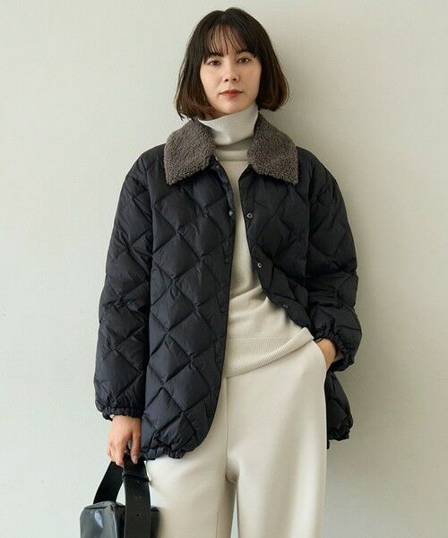 UNFILO / アンフィーロ ダウンジャケット・ベスト | 【自宅で洗濯OK / ファー襟取り外し可能】TAIONコラボ ボア襟 リバーシブルダウン | 詳細27