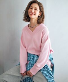 UNFILO / アンフィーロ ニット・セーター | 【野呂佳代さん着用】カシミヤブレンド Vネックニット