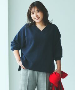 UNFILO / アンフィーロ ニット・セーター | 【野呂佳代さん着用】カシミヤブレンド Vネックニット
