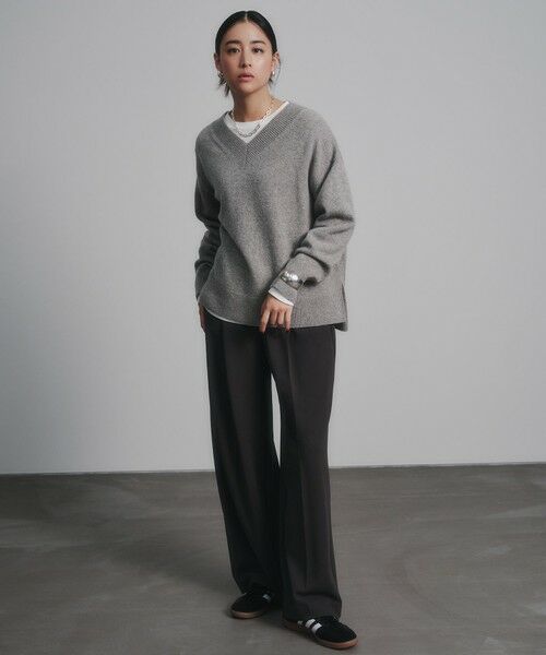 UNFILO / アンフィーロ ニット・セーター | 【野呂佳代さん着用】カシミヤブレンド Vネックニット | 詳細5