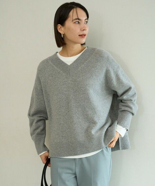UNFILO / アンフィーロ ニット・セーター | 【野呂佳代さん着用】カシミヤブレンド Vネックニット | 詳細5