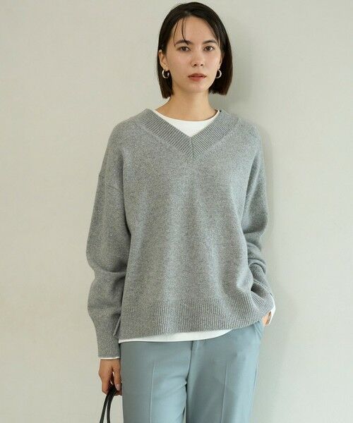 UNFILO / アンフィーロ ニット・セーター | 【野呂佳代さん着用】カシミヤブレンド Vネックニット | 詳細7
