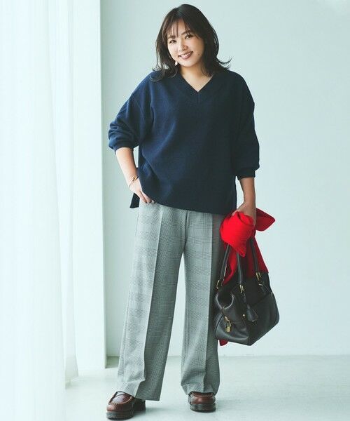 UNFILO / アンフィーロ ニット・セーター | 【野呂佳代さん着用】カシミヤブレンド Vネックニット | 詳細15