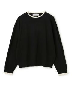 フリルトリミング ニット