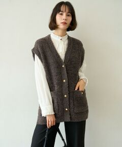 UNFILO / アンフィーロ ニット・セーター | 【STORY×UNFILO】シャギーニット ベスト