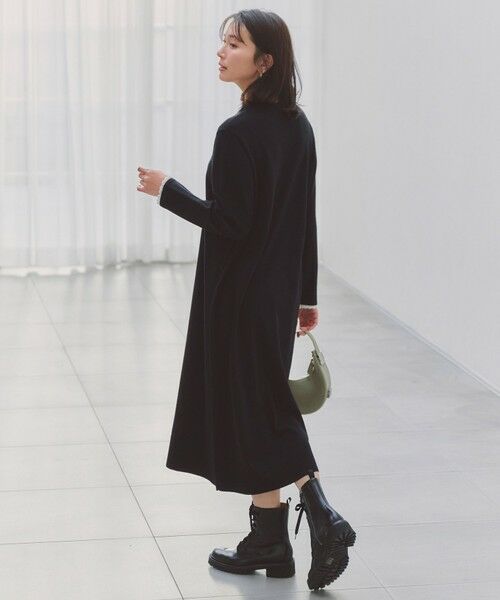 UNFILO / アンフィーロ ミニ丈・ひざ丈ワンピース | フリルトリミング ニットワンピース | 詳細6