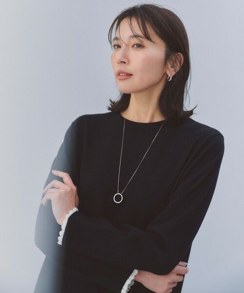 UNFILO / アンフィーロ ミニ丈・ひざ丈ワンピース | フリルトリミング ニットワンピース | 詳細7